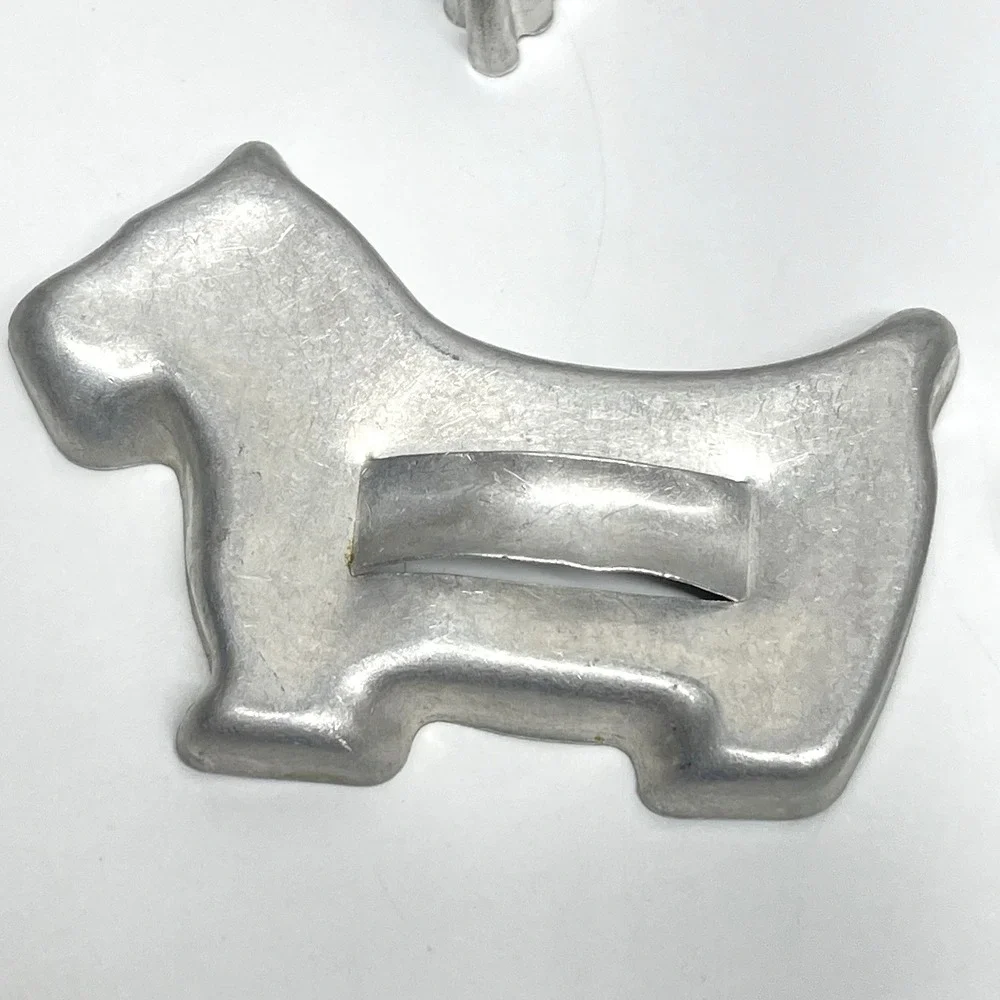 Vintage 1960s Aluminum Cookie Cutters Handles Holidays Christmas Farmhouse